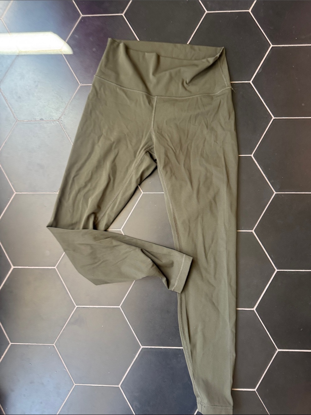 lululemon athletica Olive Green High-Waist Leggings